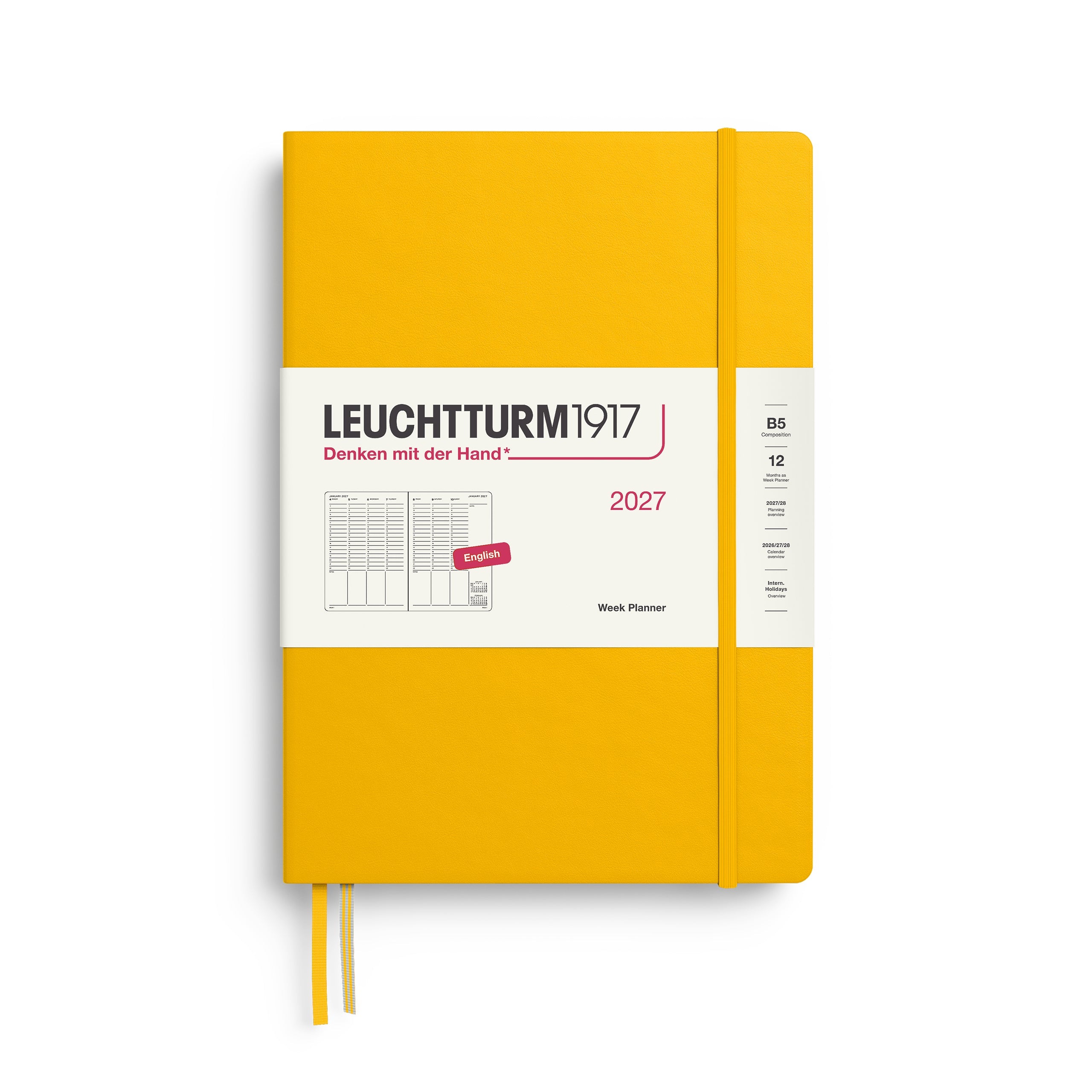 Leuchtturm1917 2027 B5 Sunflower Week Planner diary