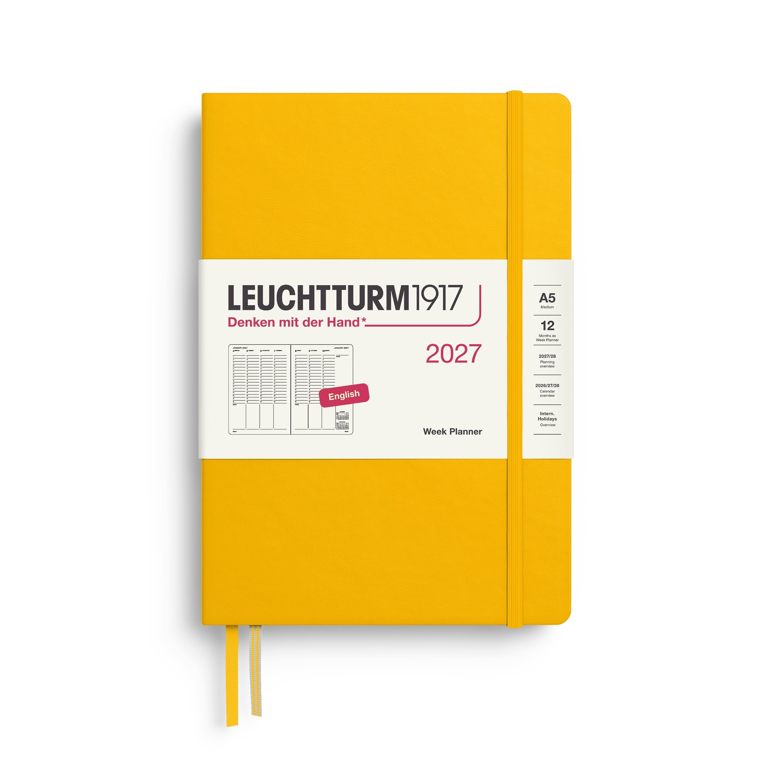 Leuchtturm1917 2027 A5 Sunflower Week Planner diary