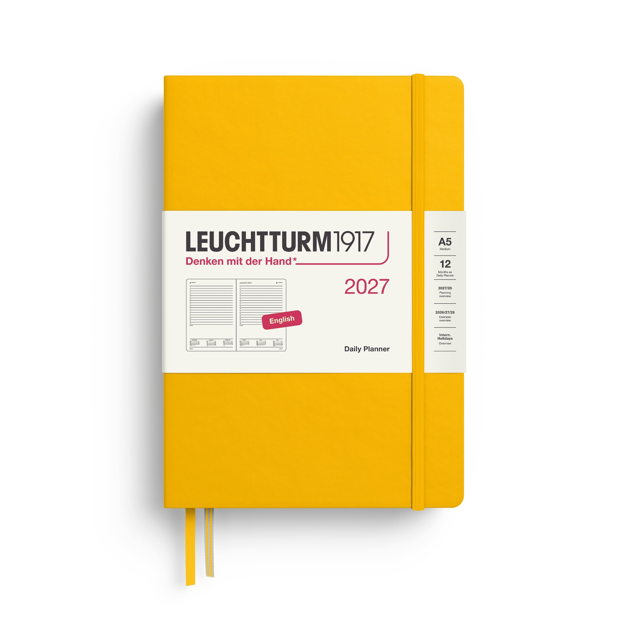 Leuchtturm1917 2027 A5 Sunflower Daily Planner diary
