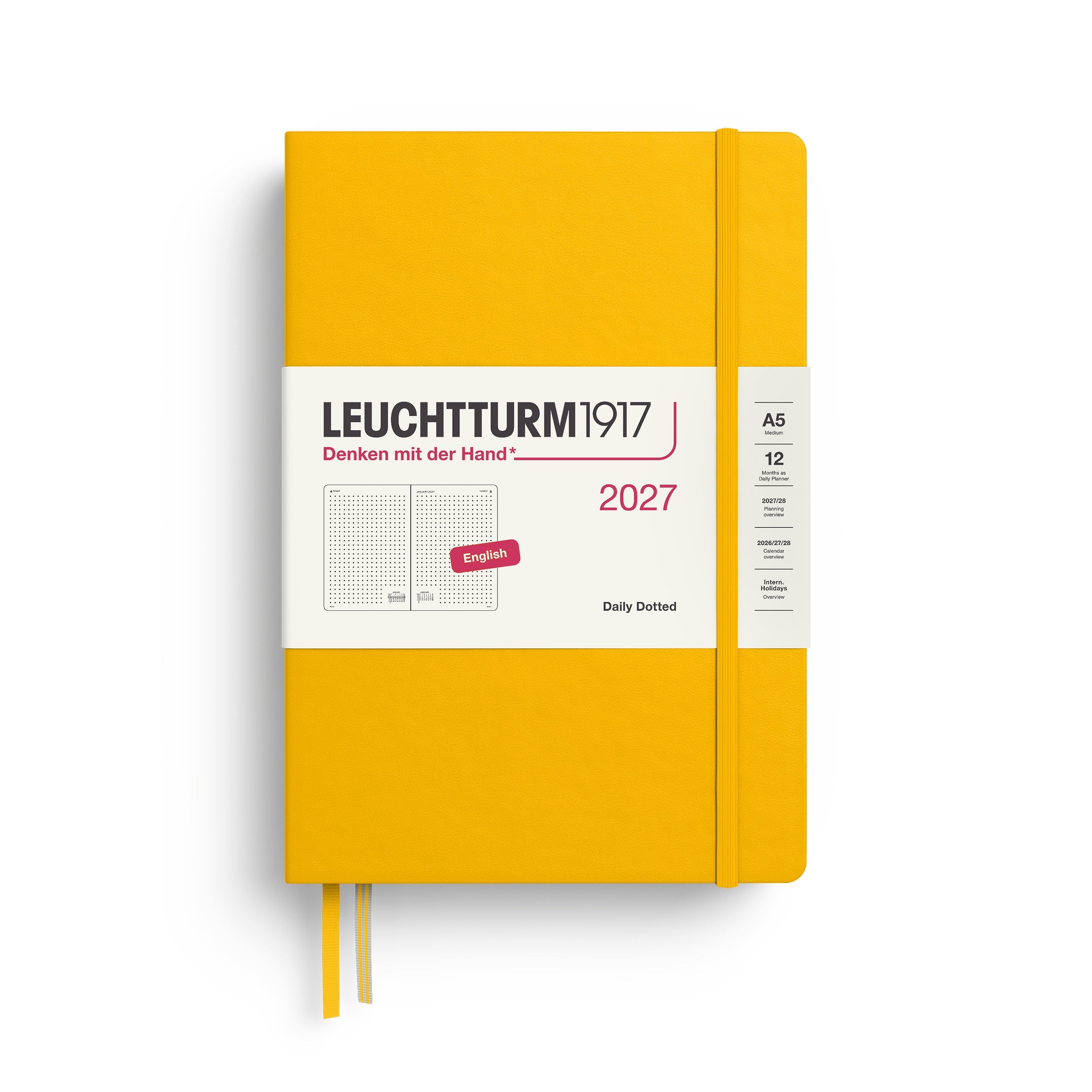Leuchtturm1917 2027 A5 Sunflower Daily Dotted diary