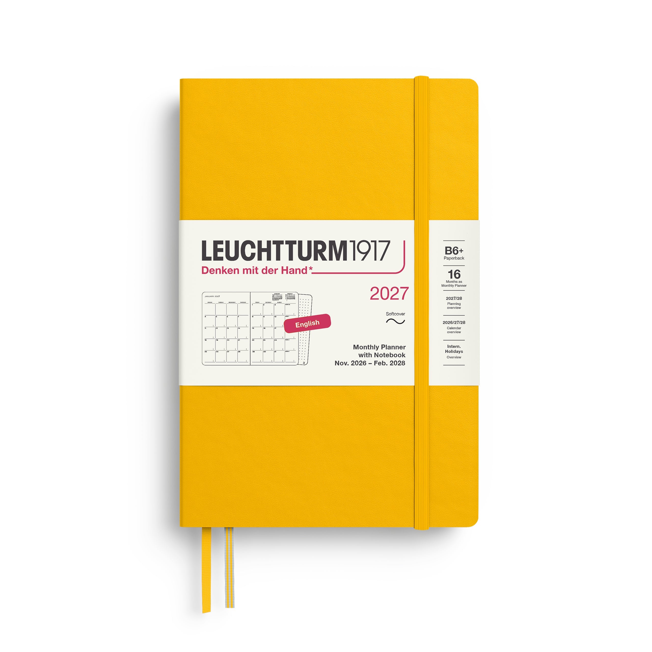 Leuchtturm1917 2027 B6 Sunflower Monthly Notebook diary