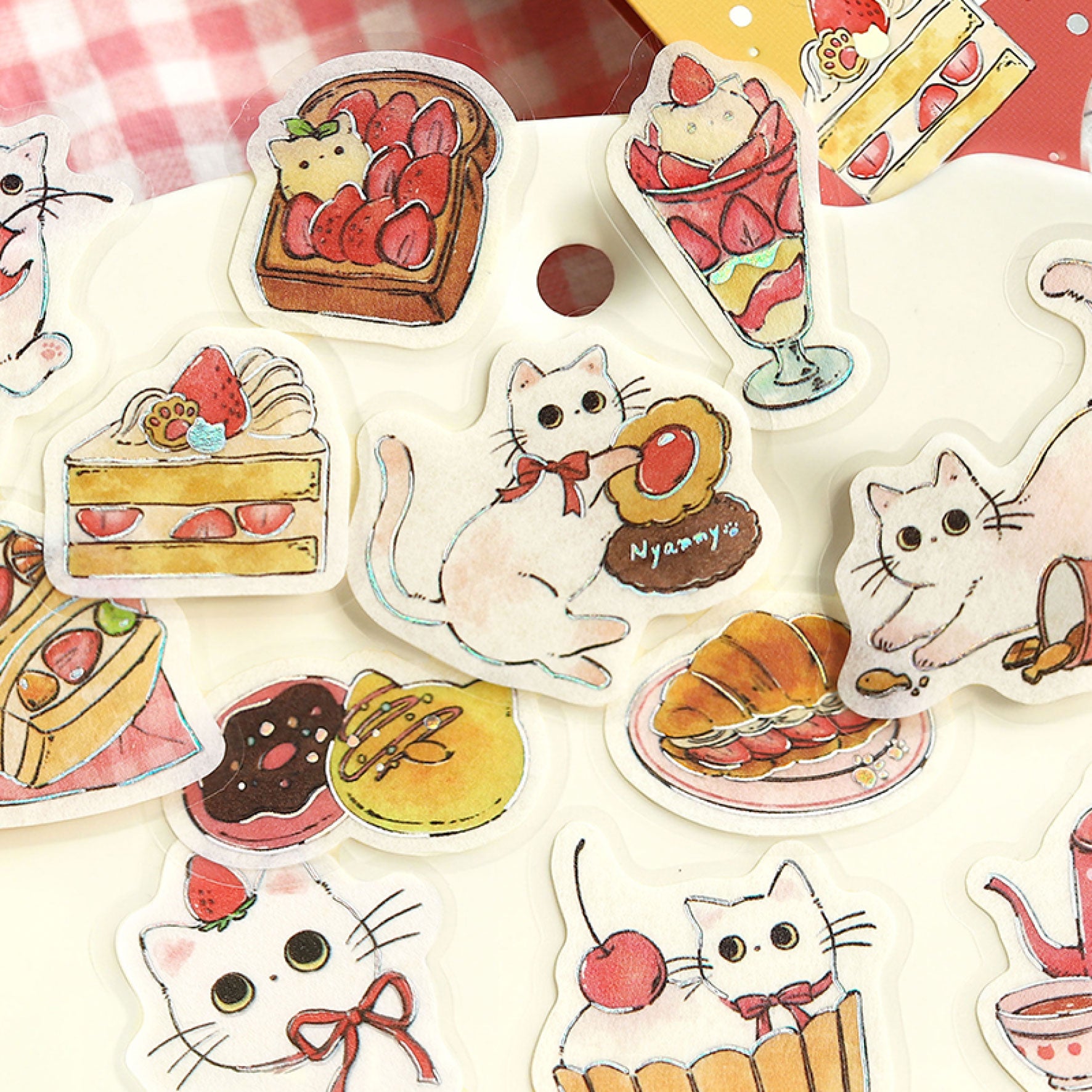 BGM - Planner Sticker - Flake Seal - Cafe Meow - Shironeko Cafe