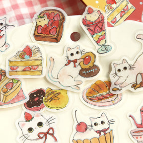 BGM - Planner Sticker - Flake Seal - Cafe Meow - Shironeko Cafe