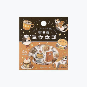 BGM - Planner Sticker - Flake Seal - Cafe Meow - Mikeneko Cafe