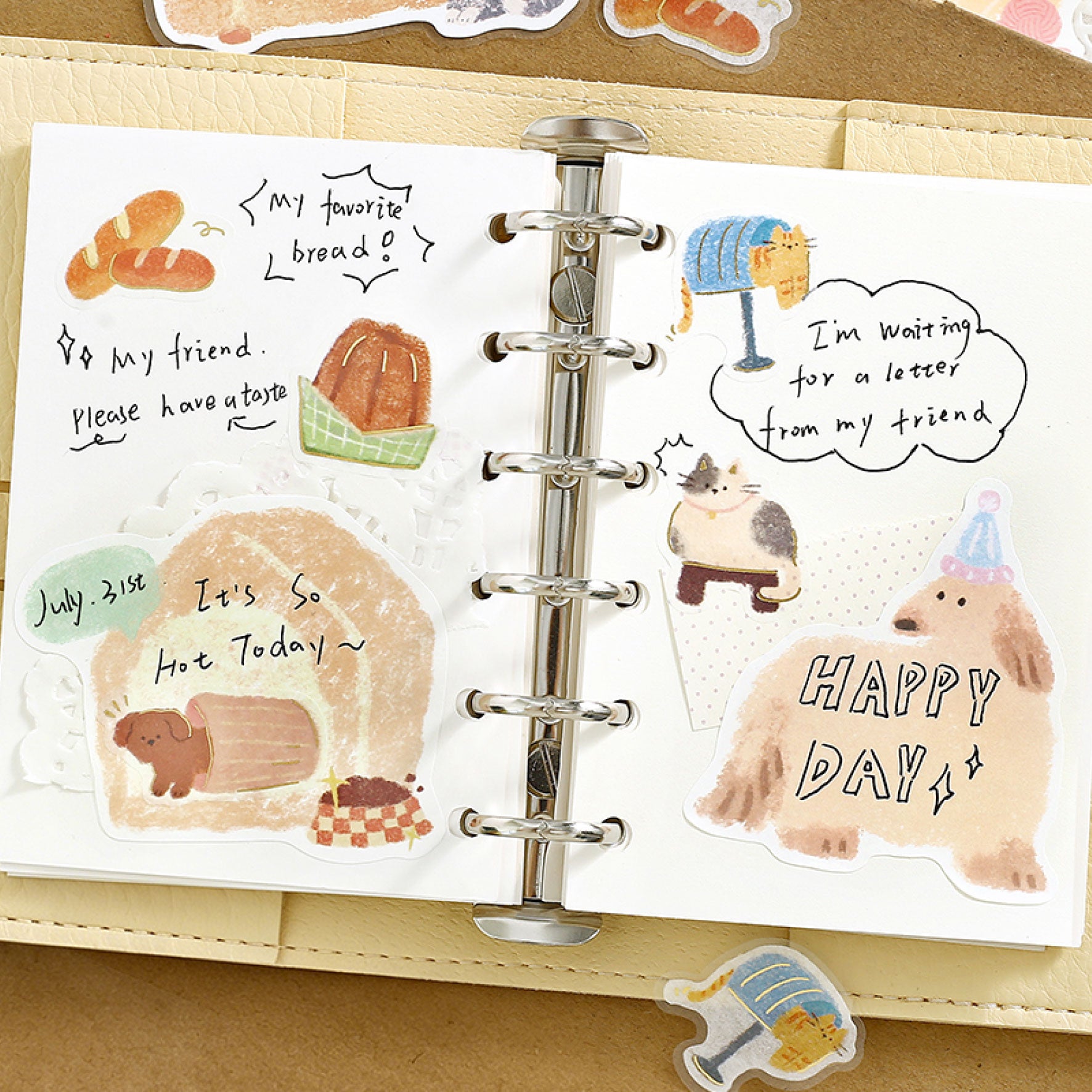 BGM - Planner Sticker - Flake Seal - Fuwari Sketch - Yellow