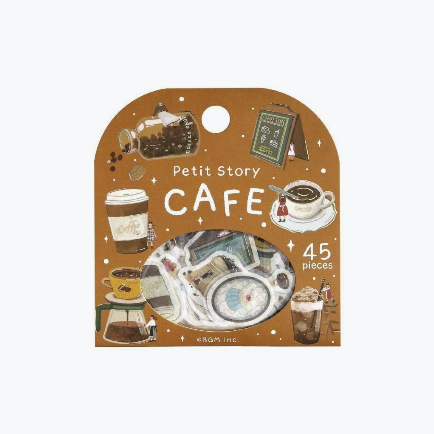 BGM - Planner Sticker - Flake Seal - Petit Story - Cafe
