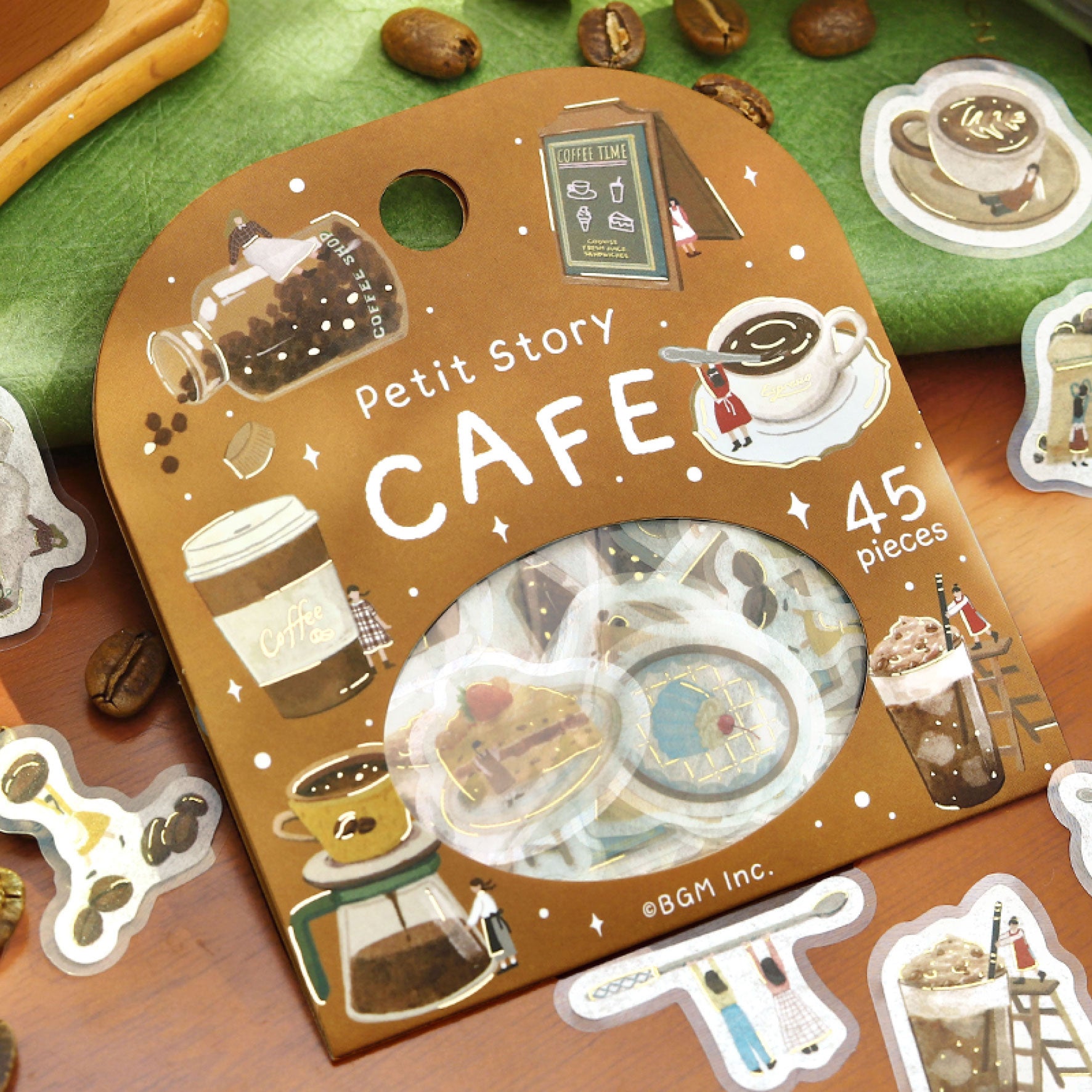 BGM - Planner Sticker - Flake Seal - Petit Story - Cafe