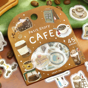 BGM - Planner Sticker - Flake Seal - Petit Story - Cafe