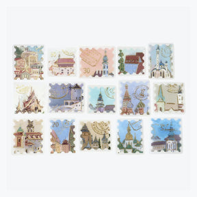 BGM - Planner Sticker - Flake Seal - Post Office - Around the World