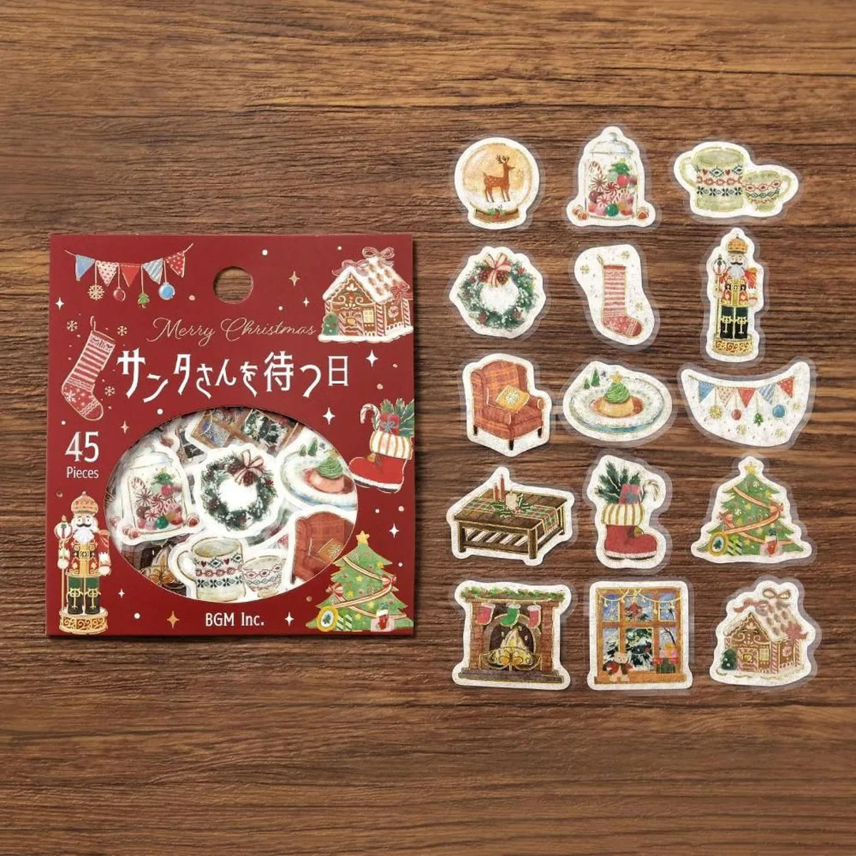 BGM - Planner Sticker - Flake Seal - Christmas Limited - Waiting for Santa