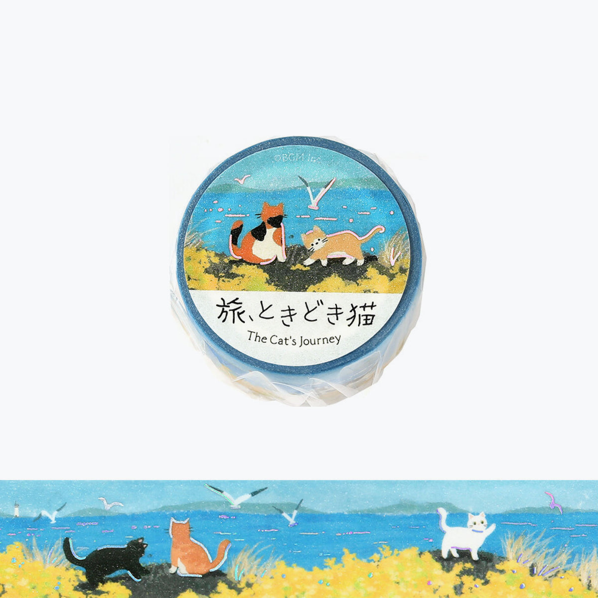 BGM - Washi Tape - The Cat's Journey - Sea Breeze