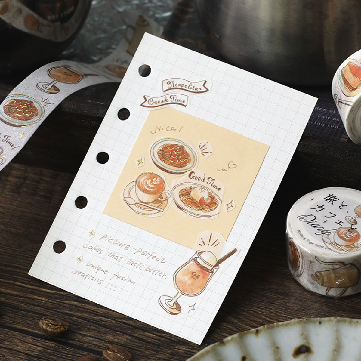 BGM - Washi Tape - Travel Cafe - Orange