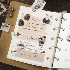 BGM - Washi Tape - Travel Cafe - Noir