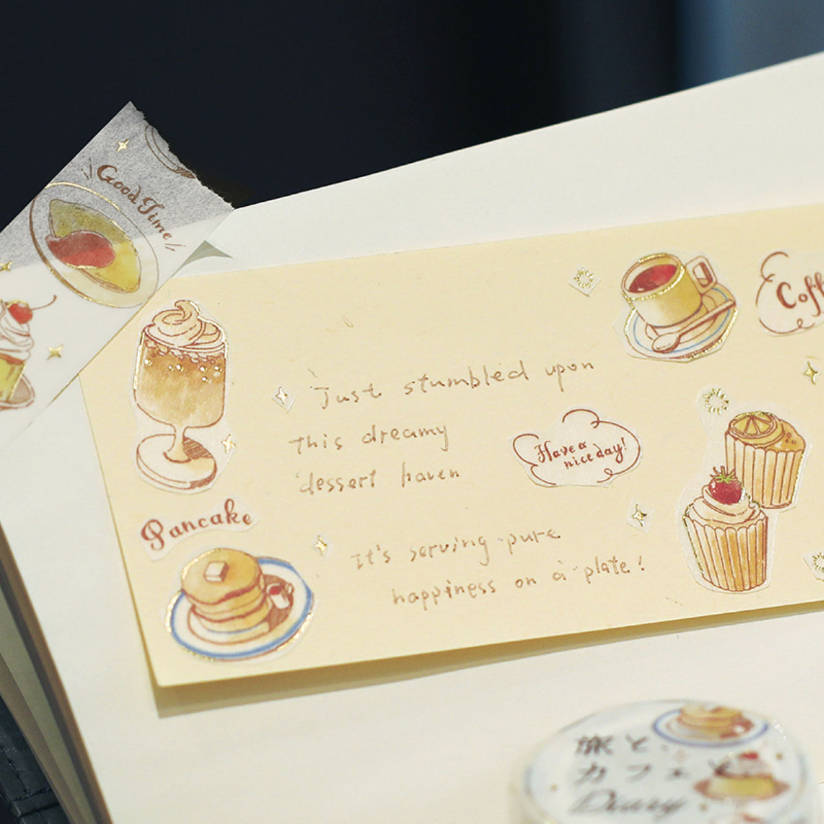 BGM - Washi Tape - Travel Cafe - Honey