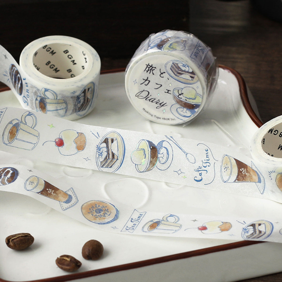 BGM - Washi Tape - Travel Cafe - Mocha