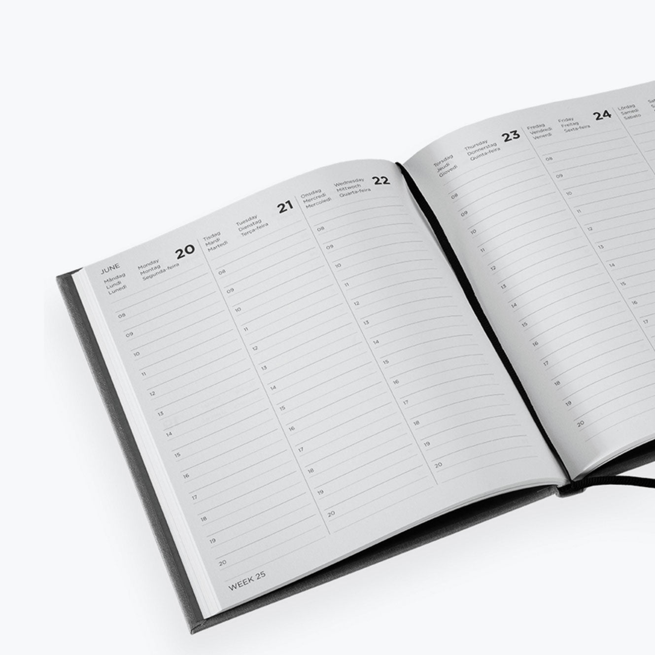 Bookbinders Design - 2024 Diary - Hardcover - Regular - Light Grey
