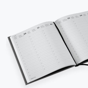 Bookbinders Design - 2024 Diary - Hardcover - Regular - Smoke Blue