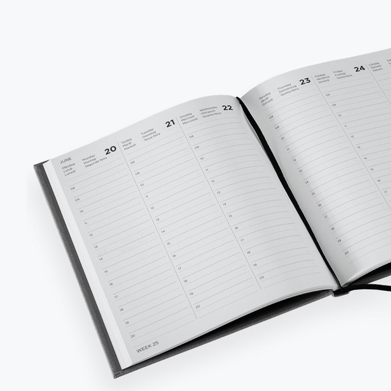 Bookbinders Design - 2024 Diary - Hardcover - Small - Light Grey