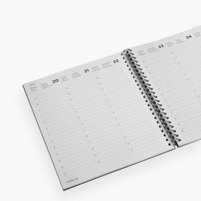 Bookbinders Design - 2024 Diary - Wire-O - Regular - Light Grey
