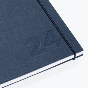 Bookbinders Design - 2024 Diary - Wire-O - Regular - Smoke Blue