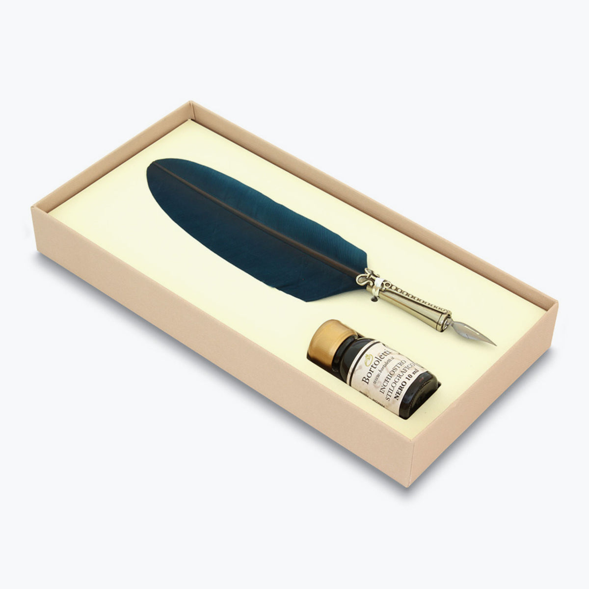Bortoletti - Calligraphy Pen Set - Feather - Turquoise