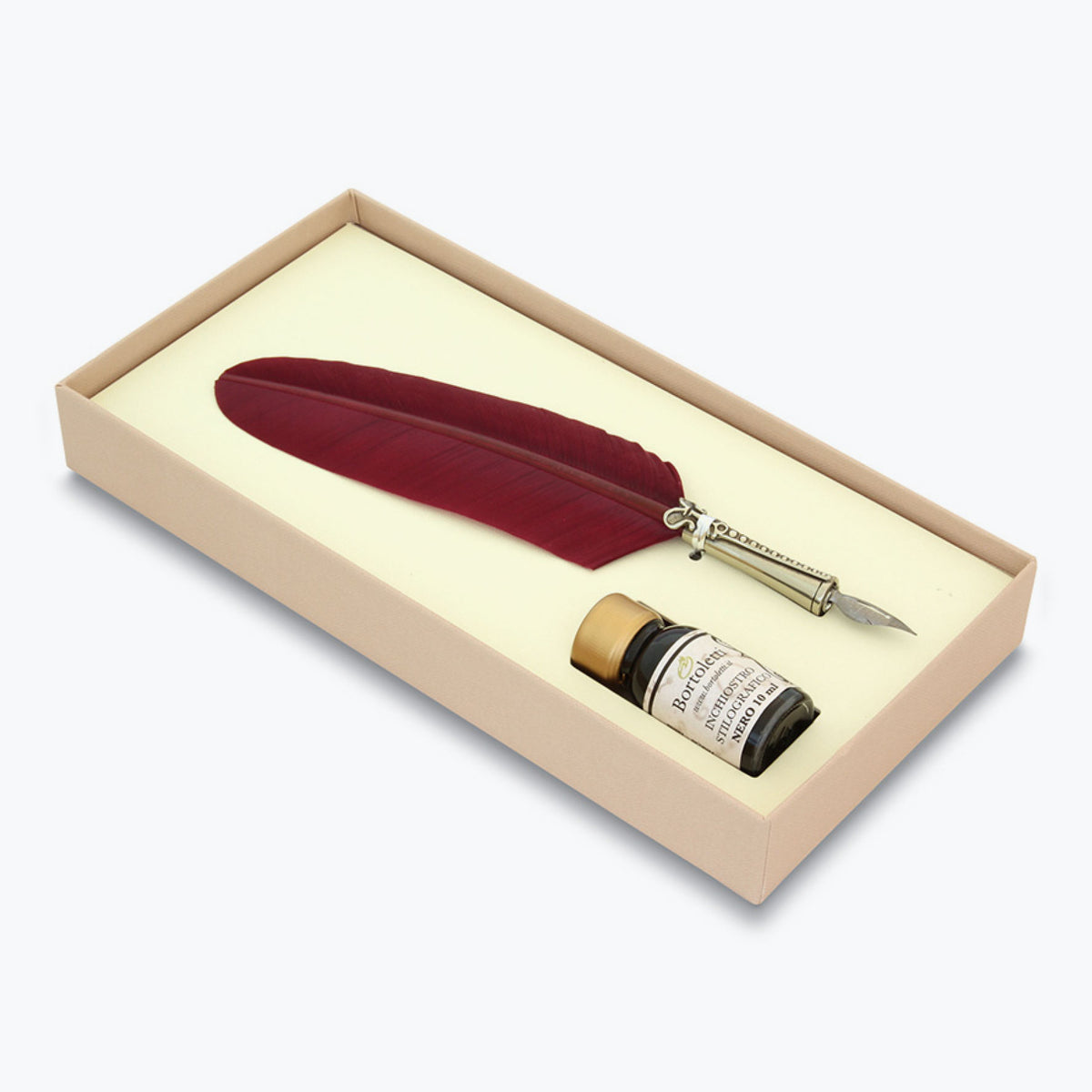 Bortoletti - Calligraphy Pen Set - Feather - Bordeaux