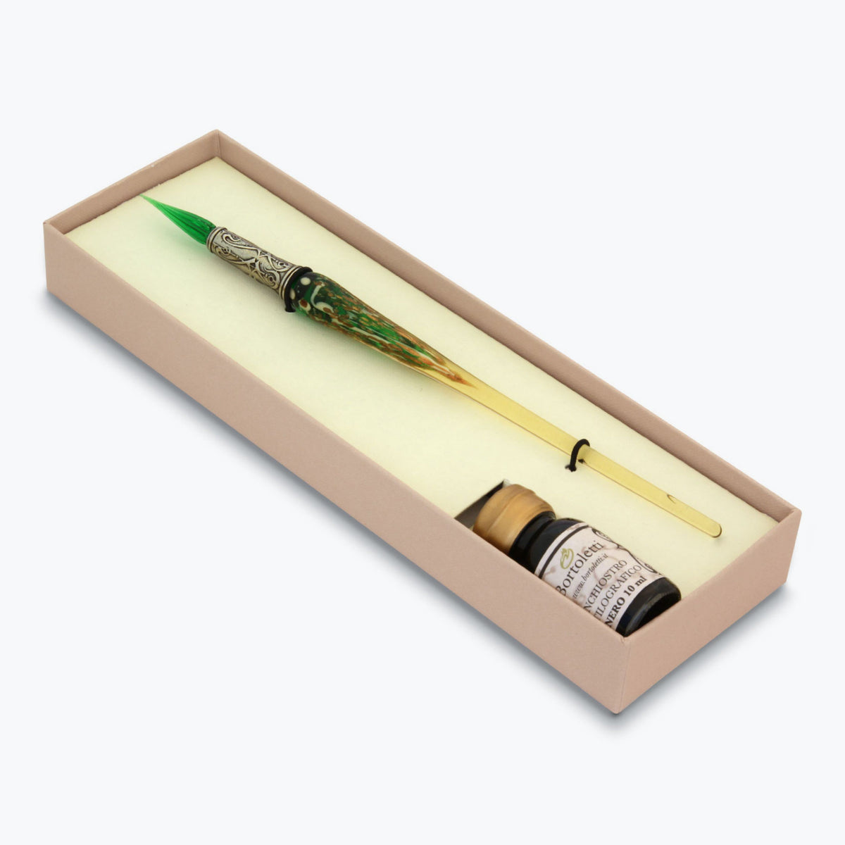 Bortoletti - Calligraphy Pen Set - Glass Nib - Green