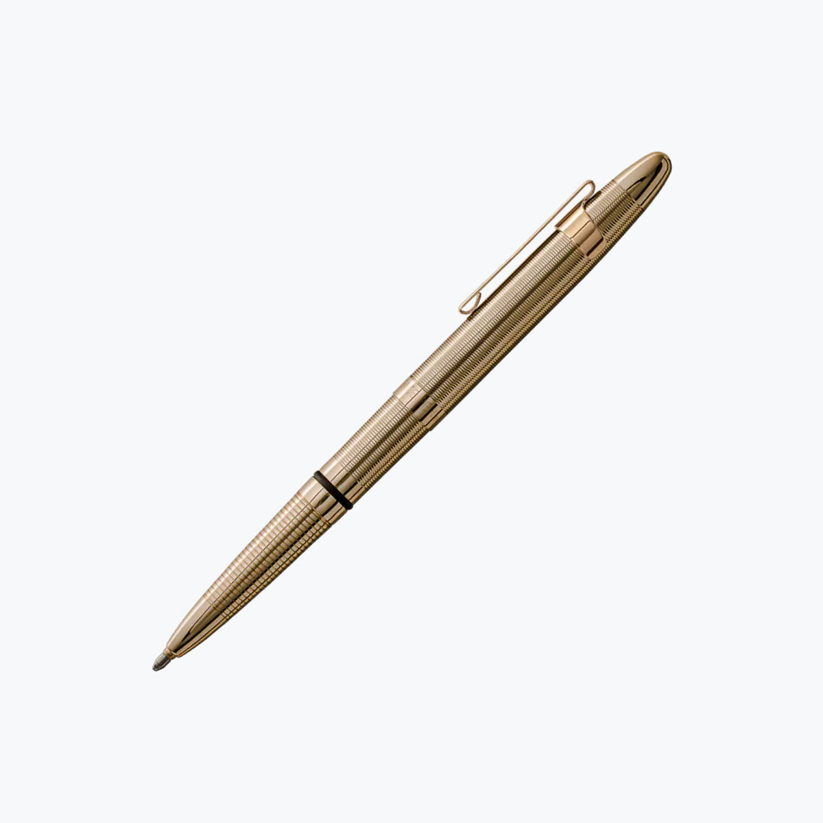 Fisher - Ballpoint Pen - Space Pen - Bullet -  Lacquered Brass (Clip)