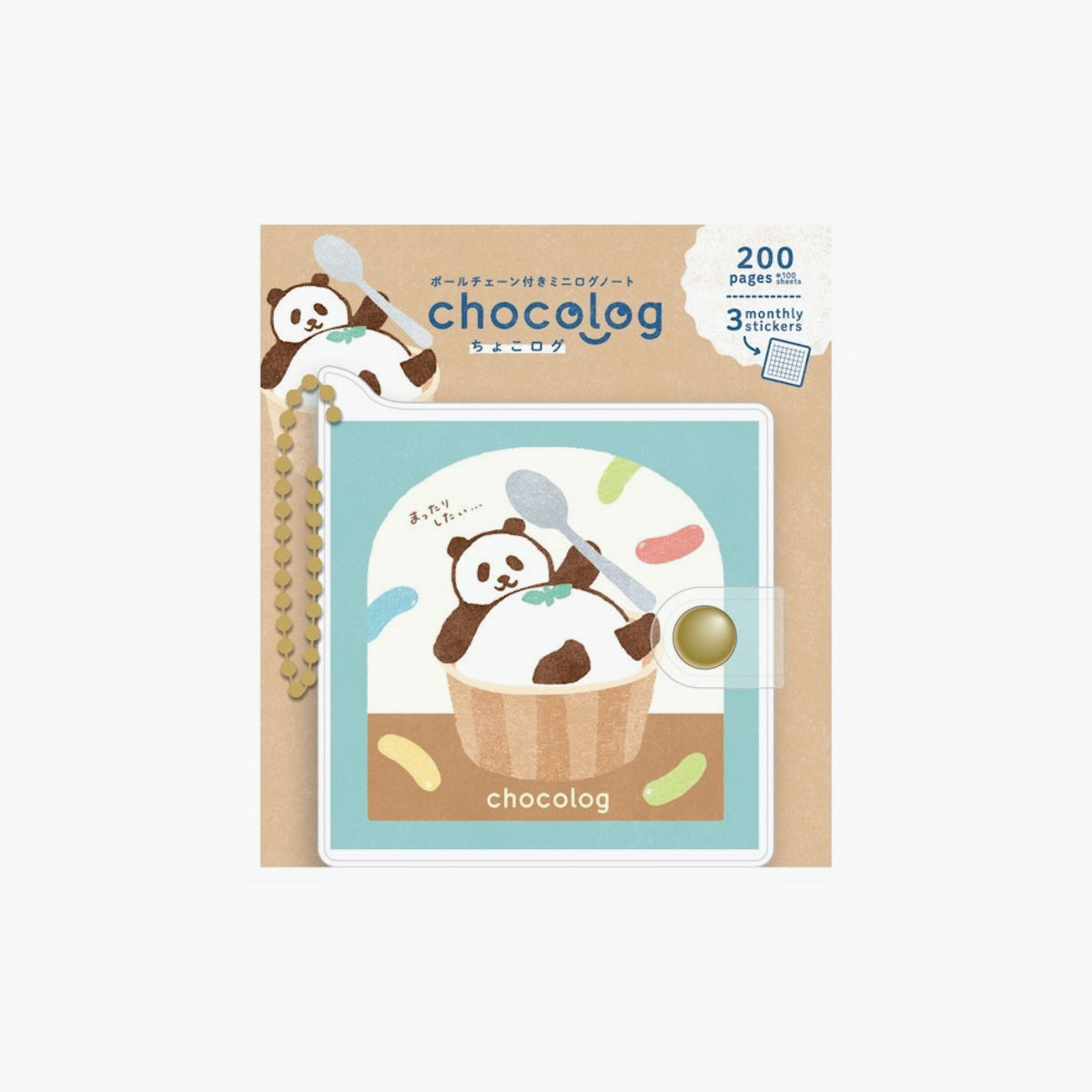 Furukawashiko - Notebook - ChocoLog Mini Logbook - Relaxing Panda