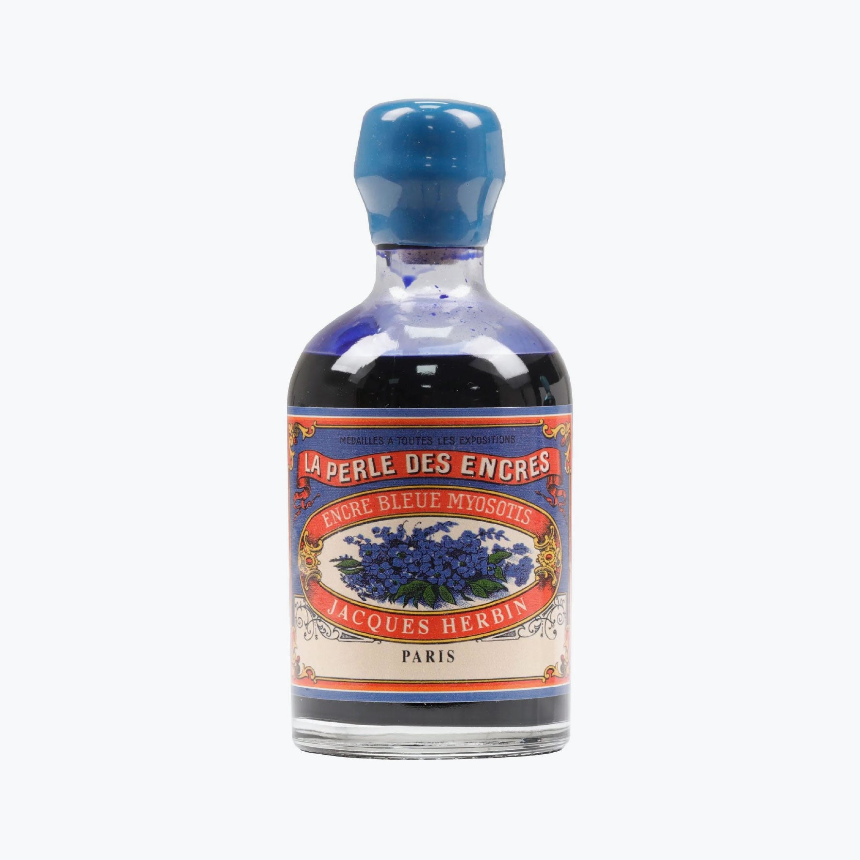 Herbin - Fountain Pen Ink - Collectors Bottle (100ml) - Bleu Myosotis