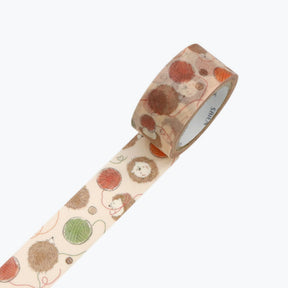 Kamiiso - Washi Tape - Hedgehog and Yarn