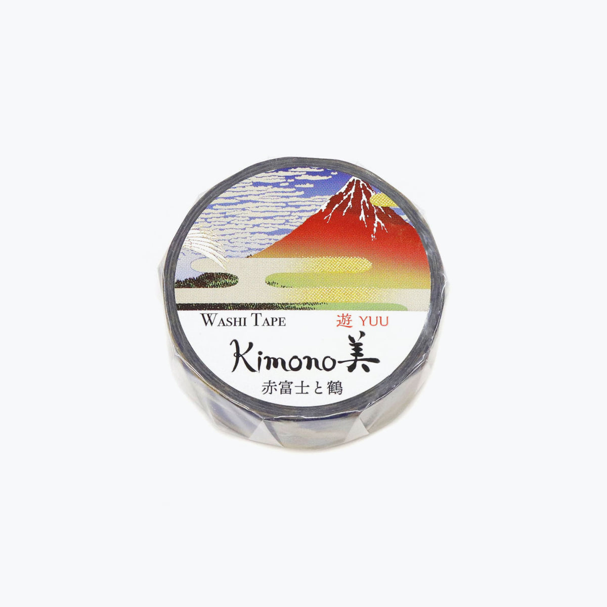 Kamiiso - Washi Tape - Kimono Beauty - Red Mt. Fuji