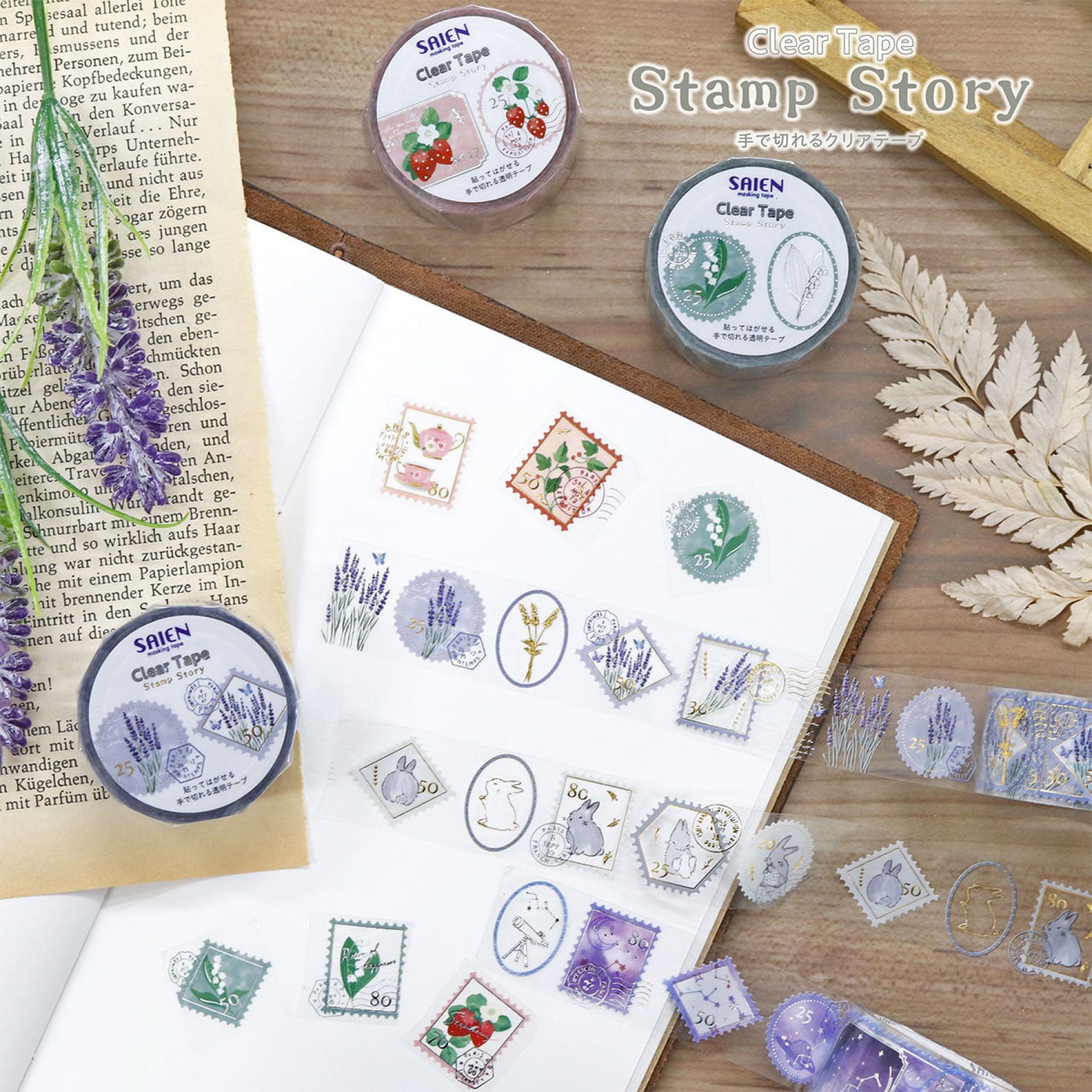 Kamiiso - Washi Tape - Stamp Story - Rabbit