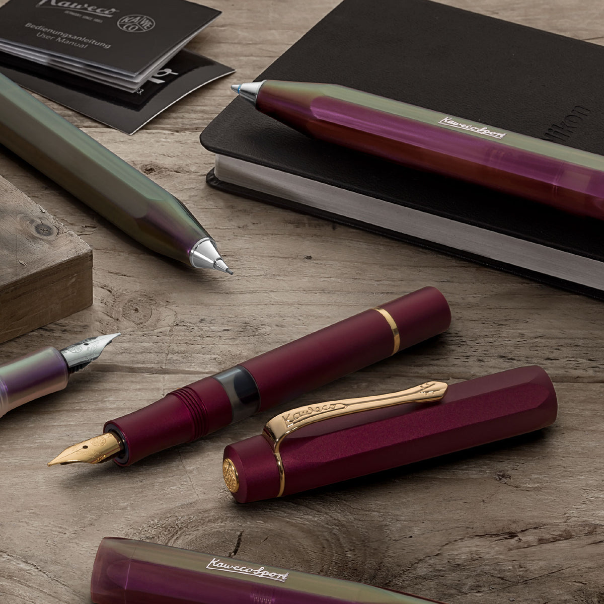 Kaweco - Fountain Pen - Piston Sport AL - Bordeaux