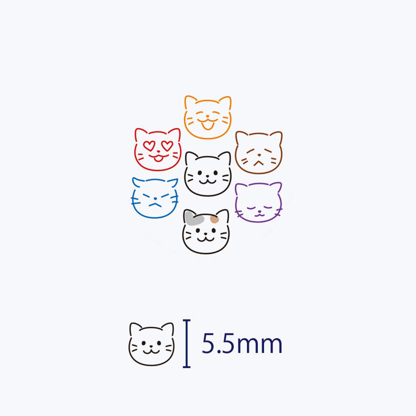 Kodomo No Kao - Stamp - Pochitto6 - Cats
