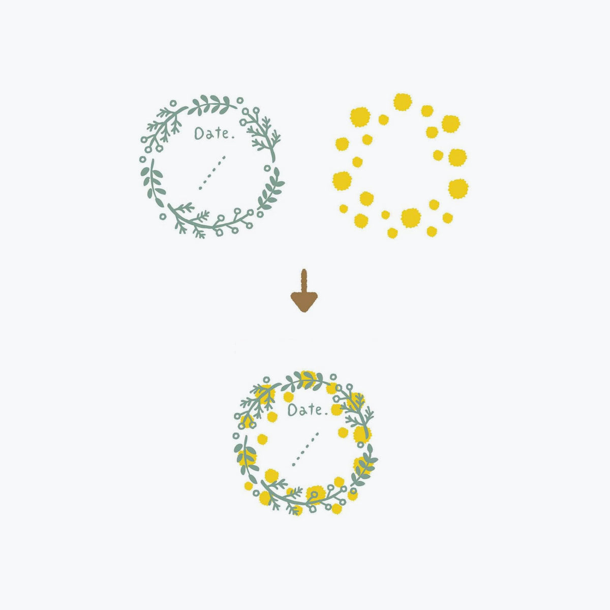 Kutsuwa - Stamp - Hancoco Slide - Wreath