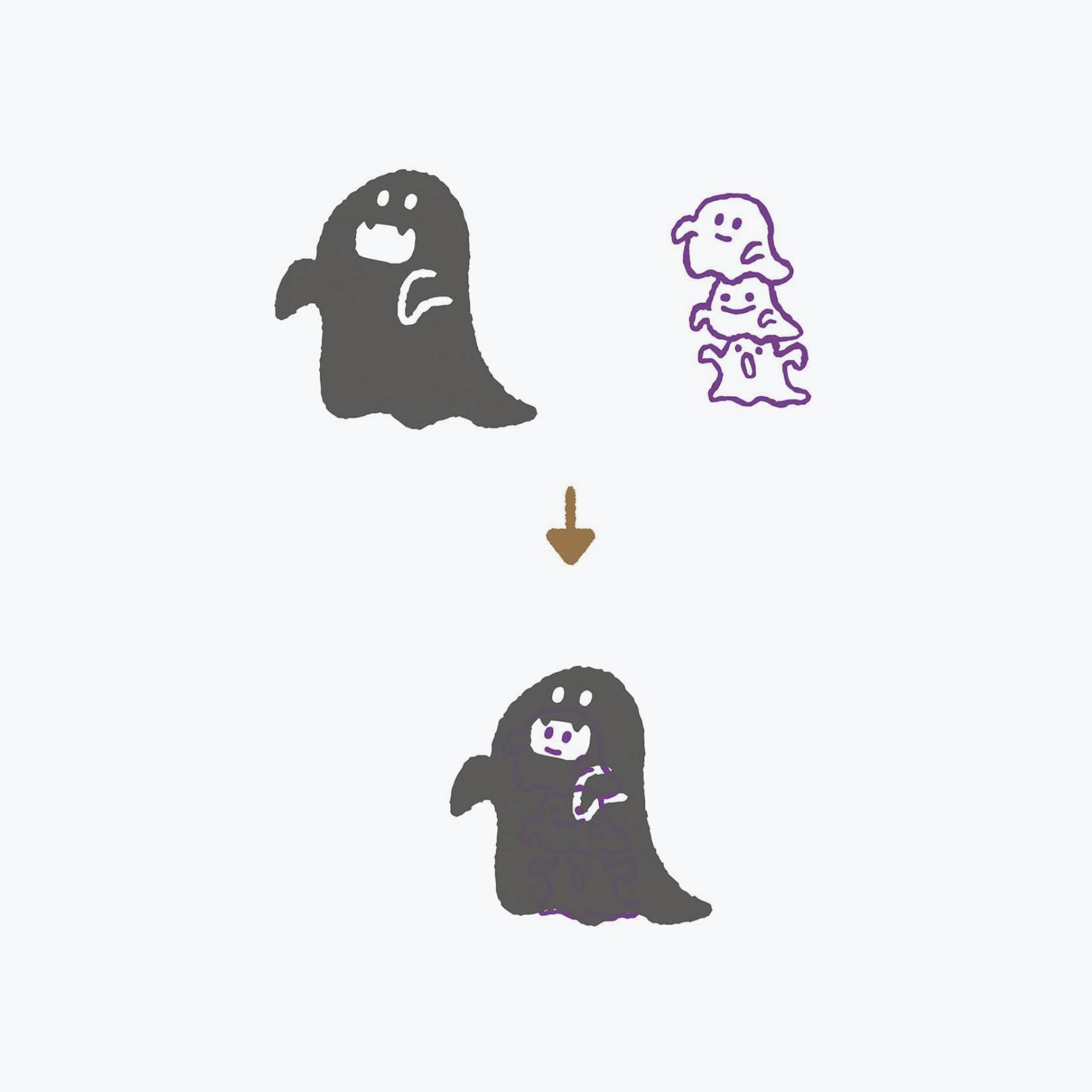 Kutsuwa - Stamp - Hancoco Slide - Ghost