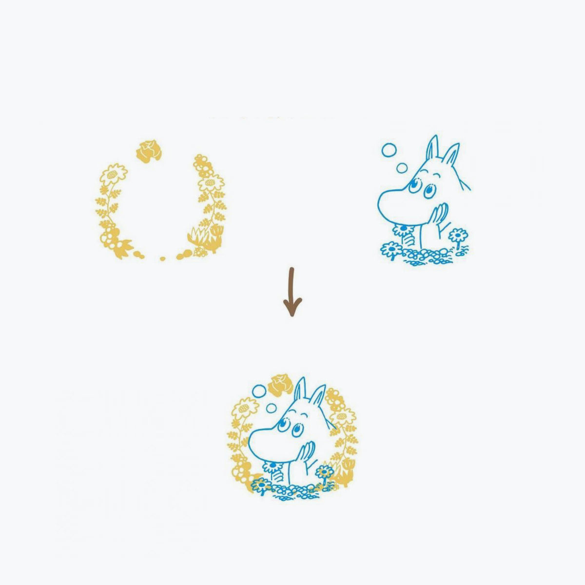 Kutsuwa - Stamp - Hancoco Slide - Moomin - Moomintroll