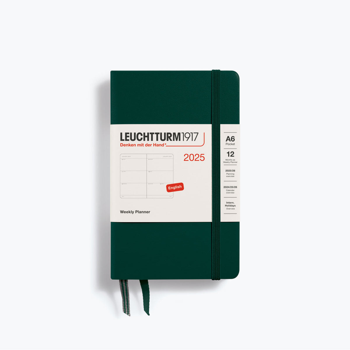 Leuchtturm1917 - 2025 Diary - Weekly Planner - A6 - Forest Green (Hard)