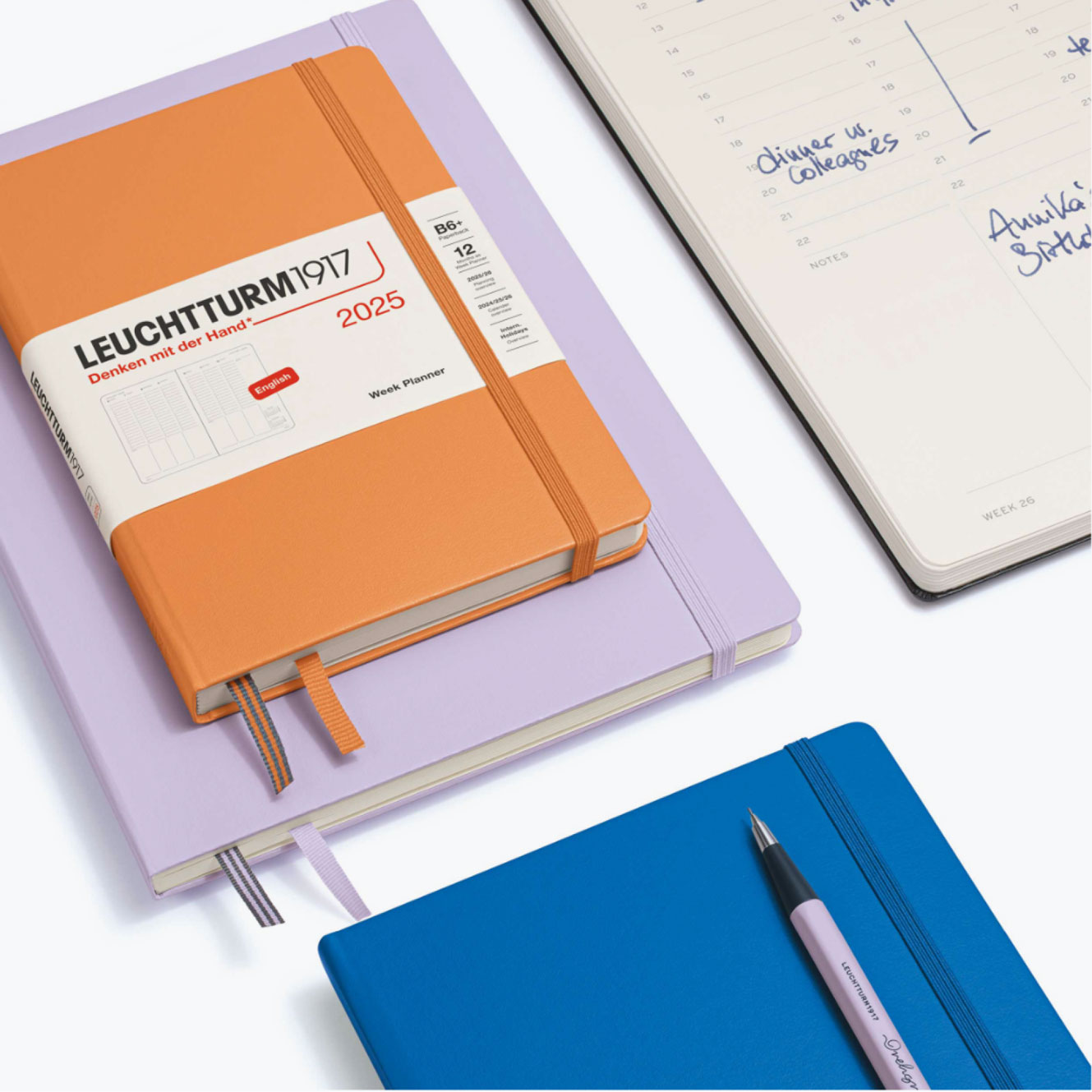 Agenda Semainier 2026 LEUCHTTURM1917 – Format B5, Couverture Rigide Rose - 3
