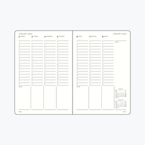 Leuchtturm1917 - 2025 Diary - Week Planner - B6+ - Black