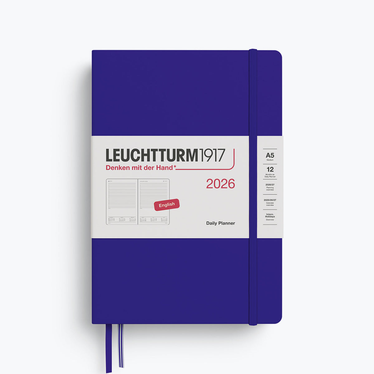 Leuchtturm1917 - 2026 Diary - Daily Planner - A5 - Ink