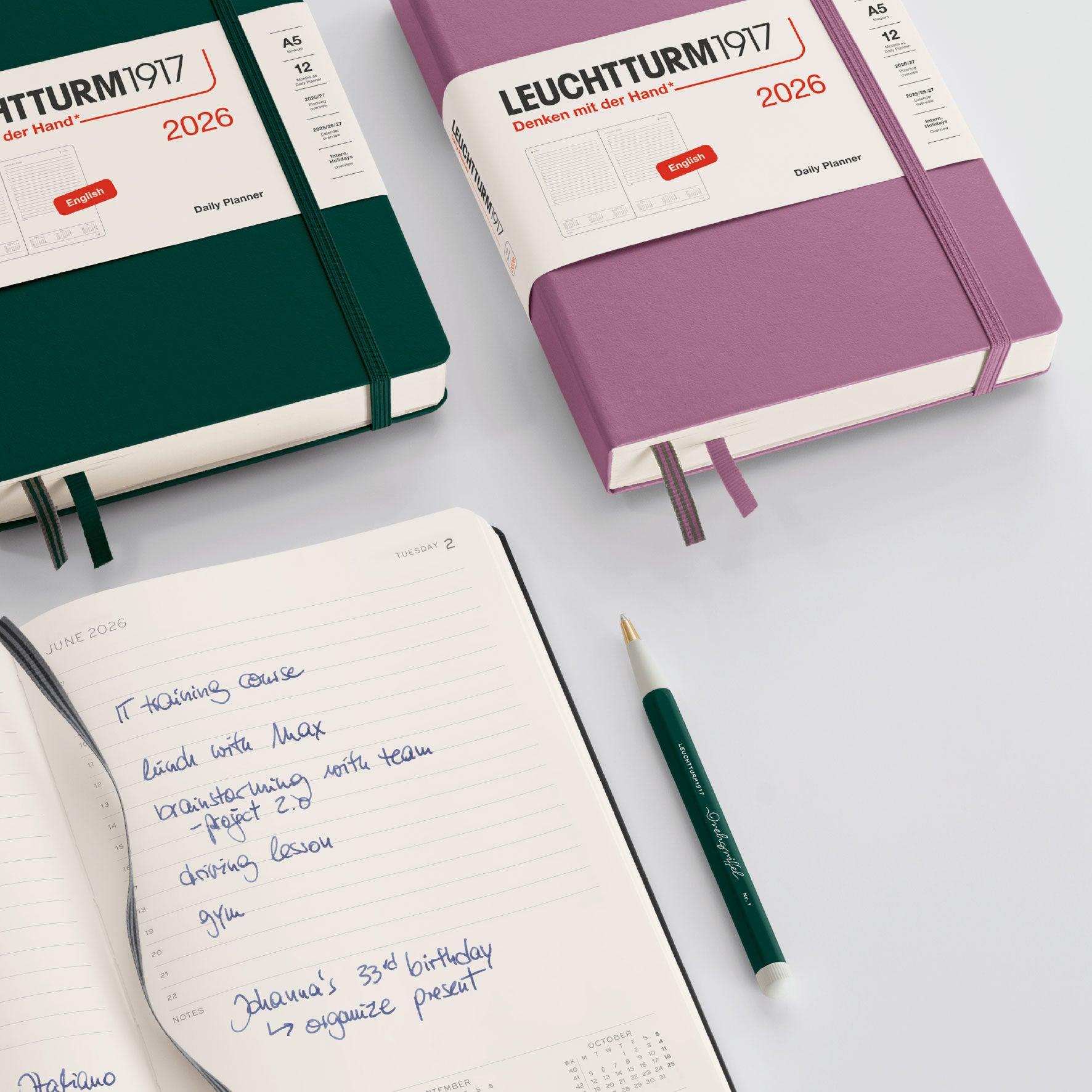 Leuchtturm1917 - 2026 Diary - Daily Planner - A6 - Black