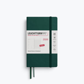 Leuchtturm1917 - 2026 Diary - Weekly Notebook - A6 - Forest Green (Hard)