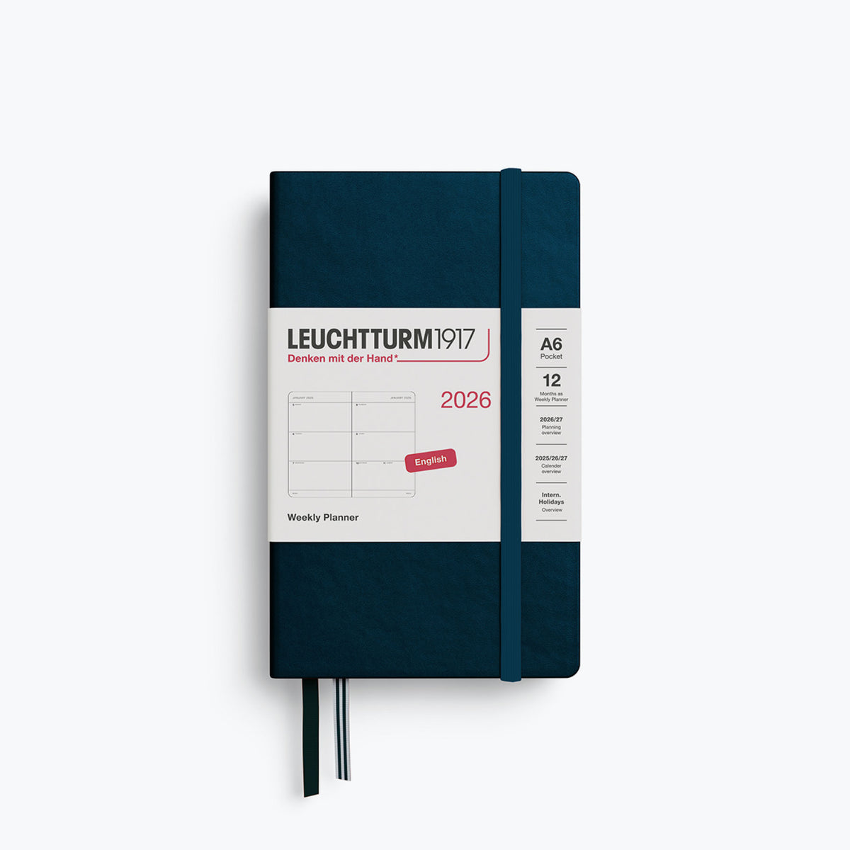 Leuchtturm1917 - 2026 Diary - Weekly Planner - A6 - Deep Sea (Hard)