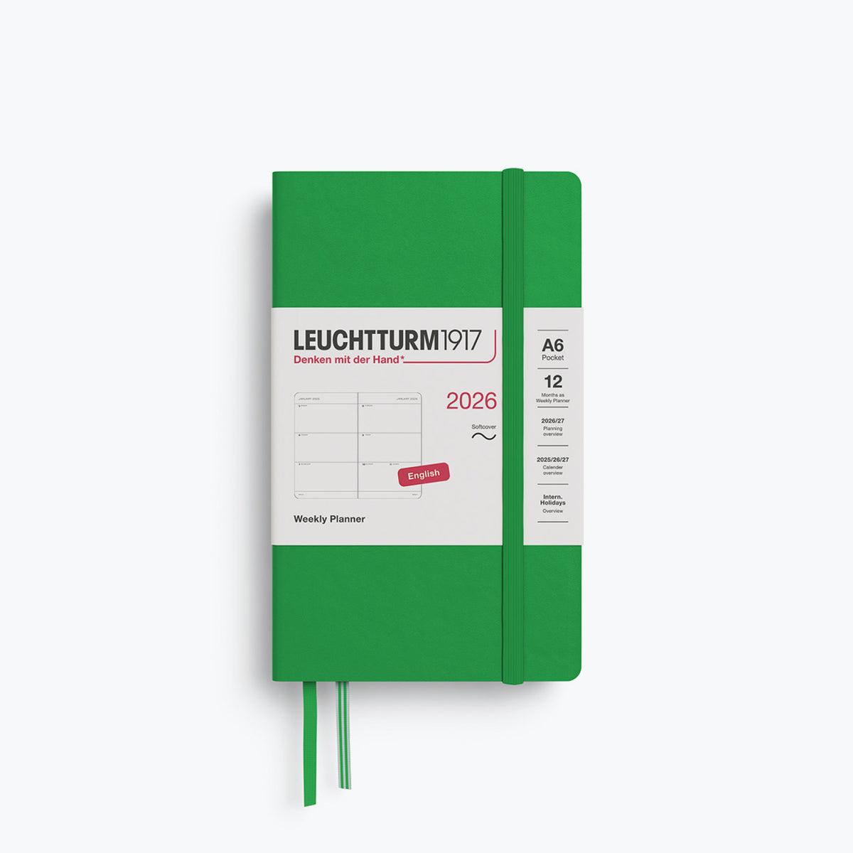 Leuchtturm1917 - 2026 Diary - Weekly Planner - A6 - Spring Leaf (Soft)