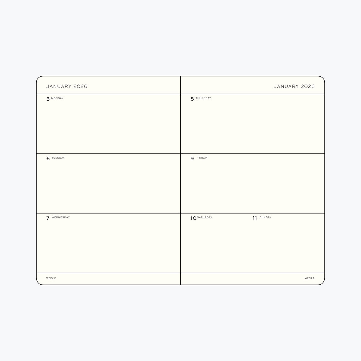Leuchtturm1917 - 2026 Diary - Weekly Planner - A6 - Port Red (Soft)