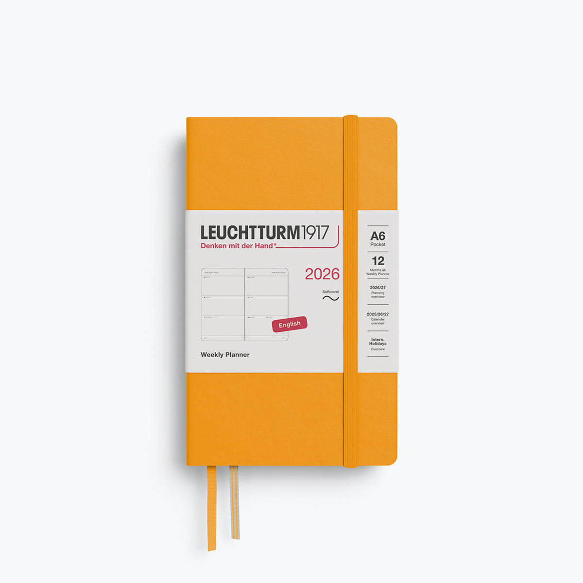 Leuchtturm1917 - 2026 Diary - Weekly Planner - A6 - Rising Sun (Soft)