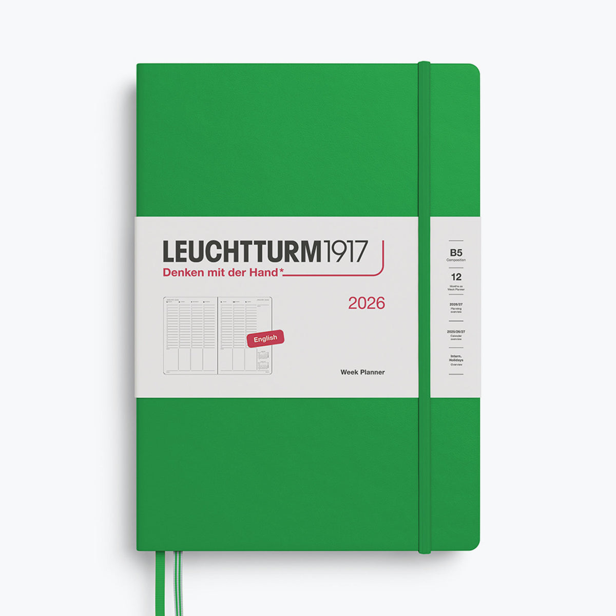 Leuchtturm1917 - 2026 Diary - Week Planner - B5 - Spring Leaf