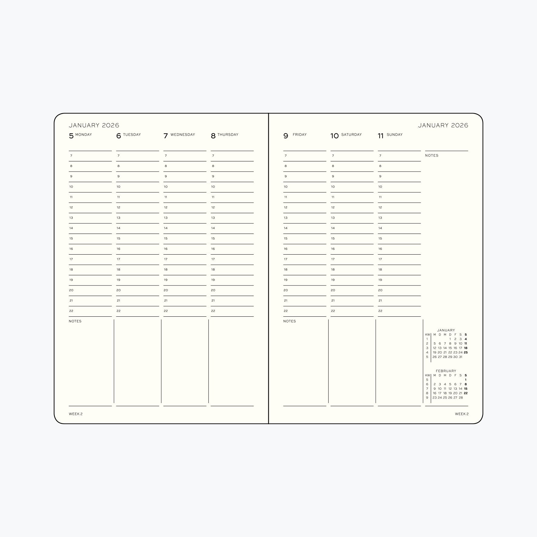 Leuchtturm1917 - 2026 Diary - Week Planner - B5 - Rising Sun